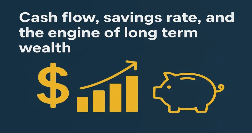 Cash flow, savings rate, and the engine of long term wealth